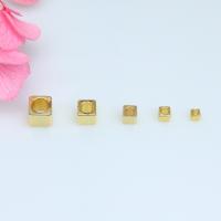 Brass Jewelry Beads Square high quality plated DIY Sold By Lot