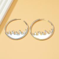 Zinc Alloy Drop Earrings silver color plated fashion jewelry & for woman nickel lead & cadmium free Sold By Pair