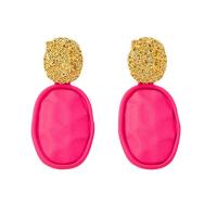Zinklegierung Ohrringe, goldfarben plattiert, Modeschmuck & für Frau, keine, frei von Nickel, Blei & Kadmium, 45x13mm, verkauft von Paar
