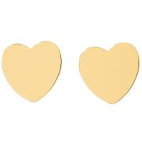 Zinc Alloy Stud Earring Heart gold color plated fashion jewelry & for woman nickel lead & cadmium free Sold By Pair