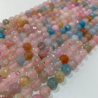 Achat Perlen, rund, DIY & verschiedene Größen vorhanden & facettierte, gemischte Farben, verkauft per ca. 38 cm Strang