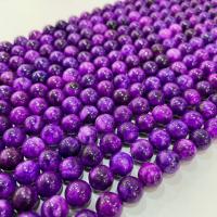 Gemstone Jewelry Beads Sugilite Round DIY purple Sold Per Approx 38 cm Strand