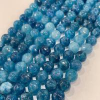 Perles bijoux en pierres gemmes, Apatites, Rond, DIY & normes différentes pour le choix & facettes, bleu, Vendu par Environ 38 cm brin