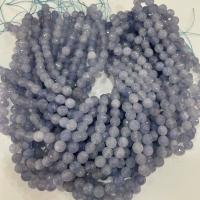 Gemstone Jewelry Beads, Aquamarine, Round, DIY & different size for choice & faceted, sea blue, Sold Per Approx 38 cm Strand