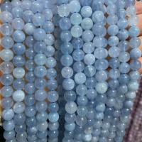 Бусины из поделочных камней, аквамарин, Круглая, DIY & разный размер для выбора, цвет морской голубой, Продан через Приблизительно 38 см Strand