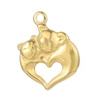 Stainless Steel Heart Pendants, 304 Stainless Steel, Galvanic plating, Unisex & hollow, more colors for choice, 19x15mm, Sold By PC