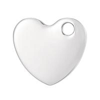 Stainless Steel Heart Pendants 304 Stainless Steel Unisex original color 10mm Sold By PC