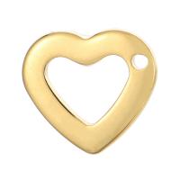 Stainless Steel Heart Pendants 304 Stainless Steel Galvanic plating Unisex & hollow 11mm Sold By PC
