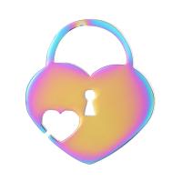 Stainless Steel Heart Pendants 304 Stainless Steel Galvanic plating Unisex & hollow multi-colored Sold By PC