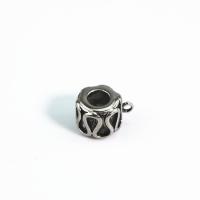 Grânulos de fiança de aço inoxidável, Aço inoxidável 304, joias de moda & DIY, cor original, 10.50x8.50mm, Buraco:Aprox 5mm, vendido por PC