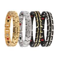 Bracelet d'acier titane, Placage, bijoux de mode & pour homme, plus de couleurs à choisir, 12mm, Longueur:8.66 pouce, Vendu par PC