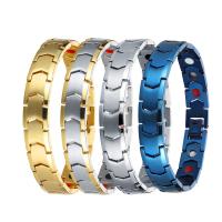 Titanium Steel Bracelet & Bangle, plated, fashion jewelry & for man, more colors for choice, Length:Approx 8.27 Inch, Sold By PC