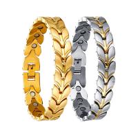 Titanium Steel Bracelet & Bangle, plated, fashion jewelry & for man, more colors for choice, Length:Approx 8.66 Inch, Sold By PC