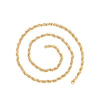 Zinklegering halskettingen, Zinc Alloy, gold plated, verschillende lengte voor keuze & DIY, gouden, nikkel, lood en cadmium vrij, 4mm, 6pC's/Bag, Verkocht door Bag
