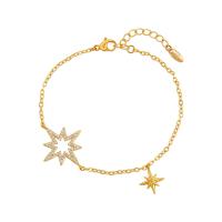 Zinc Alloy Bracelet with 3.5cm extender chain Octagon gold color plated fashion jewelry & adjustable & for woman & with rhinestone golden nickel lead & cadmium free 10mm Length Approx 17 cm Sold By PC