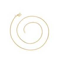 Zinc Alloy Jewelry Necklace gold color plated DIY & for woman golden nickel lead & cadmium free 1mm Length Approx 45 cm Sold By Bag