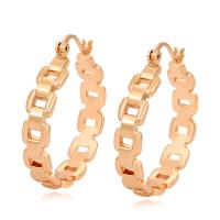 Zinc Alloy Drop Earrings Donut gold color plated fashion jewelry & for woman & hollow golden nickel lead & cadmium free Sold By Pair