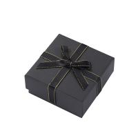 Κοσμήματα Gift Box, Χαρτί, με Σφουγγάρι, διαφορετικό μέγεθος για την επιλογή & με διακόσμηση κορδέλα bowknot, περισσότερα χρώματα για την επιλογή, 50PCs/Παρτίδα, Sold Με Παρτίδα