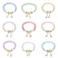 Crystal Armbånd, Krystal, Flower, mode smykker & for kvinde, flere farver til valg, 70mm, 10pc'er/Lot, Solgt af Lot
