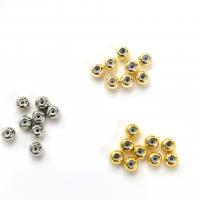 Brass Stopper Beads with Silicone high quality plated DIY Sold By Lot