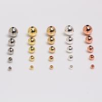 Brass Jewelry Beads, Round, high quality plated, DIY & different size for choice, more colors for choice, 1000PCs/Lot, Sold By Lot