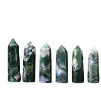 Moss Agate Quartz Cluster, polished, different size for choice, green, 3PCs/Lot, Sold By Lot