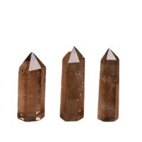 Smoky Quartz Kvartskvarlynge, poleret, forskellig størrelse for valg, tan, 3pc'er/Lot, Solgt af Lot