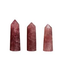 Strawberry Quartz Quartz Cluster, poli, normes différentes pour le choix, rose, 3PC/lot, Vendu par lot