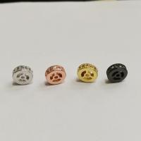 Brass Spacer Beads plated & micro pave cubic zirconia Sold By Lot