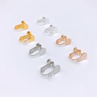 Brass Clip On Earring Finding, plated, different styles for choice, more colors for choice, 16mm, 1000PCs/Lot, Sold By Lot