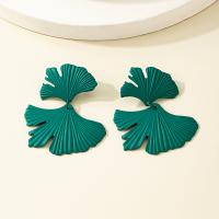 Zinc Alloy Drop Earrings Ginkgo Leaf stoving varnish fashion jewelry & for woman nickel lead & cadmium free Sold By Pair