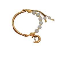 Bracelets Murano, alliage de zinc, avec chalumeau & laiton, lapin, Placage de couleur d'or, styles différents pour le choix & pour femme, plus de couleurs à choisir, protéger l'environnement, sans nickel, plomb et cadmium, Longueur:Environ 18.5 cm, Vendu par PC