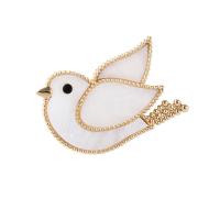 Zinc Alloy Brooches Dove plated fashion jewelry & Unisex golden nickel lead & cadmium free Sold By PC