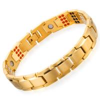 Titanium Steel Bracelet & Bangle plated fashion jewelry & for man Length Approx 8.86 Inch Sold By PC