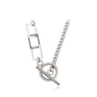 Stainless Steel Jewelry Necklace 304 Stainless Steel with 5.2cm extender chain Vacuum Ion Plating fashion jewelry & Unisex Length Approx 43.5 cm Sold By PC