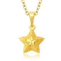 Zinc Alloy Star Pendant gold color plated DIY golden nickel lead & cadmium free Sold By PC