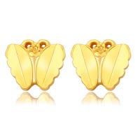 Tibetan Style Stud Earring, Butterfly, gold color plated, fashion jewelry & for woman, golden, nickel, lead & cadmium free, 7x6mm, Sold By PC