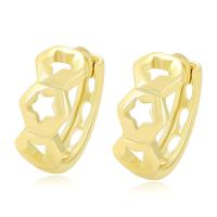 Zinc Alloy Drop Earrings Star gold color plated fashion jewelry & for woman & hollow golden nickel lead & cadmium free Sold By Pair
