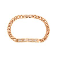 Tibetan Style Bracelet, gold color plated, fashion jewelry & for woman & with rhinestone, golden, nickel, lead & cadmium free, Length:Approx 19 cm, Sold By PC