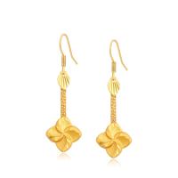 Zinklegierung Ohrringe, goldfarben plattiert, Unterschiedliche Form zur Auswahl & Modeschmuck & für Frau, goldfarben, frei von Nickel, Blei & Kadmium, 14x45mm, verkauft von Paar