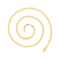 Zinc Alloy Jewelry Necklace gold color plated & for woman golden nickel lead & cadmium free 2.80mm Sold By Bag