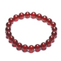 Natural Garnet Bracelet, Round, Unisex & different size for choice, more colors for choice, Sold By Strand