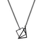 Titanium Steel Necklace Geometrical Pattern for man & hollow Length Approx 60 cm Sold By PC