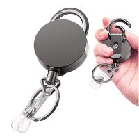 Zinc Alloy Badge Holder with 304 Stainless Steel Unisex & retractable black Sold By PC
