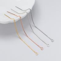 925 Sterling Silver Earring thread, plated, DIY & box chain, more colors for choice, 90x0.60mm, Sold By Pair