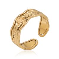 Titan Edelstahl Ringe, Titanstahl, Einstellbar & für Frau, Goldfarbe, 17mm, verkauft von PC