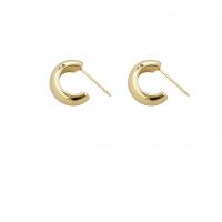 Brass Stud Earring plated for woman 13mm Sold By Pair