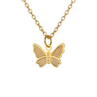 Zinc Alloy Jewelry Necklace Butterfly plated for woman 12mm Length Approx 13.07 Inch Sold By PC