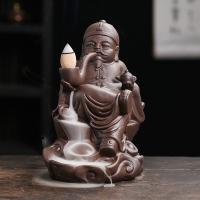 Backflow Incense Burner, Porcelain, handmade, for home and office & durable, 107x110x153mm, Sold By PC