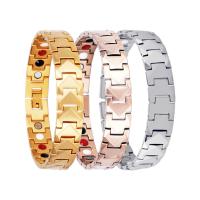 Titanium Steel Bracelet & Bangle, plated, fashion jewelry & for man, more colors for choice, Length:Approx 8.66 Inch, Sold By PC